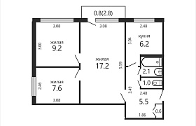Продажа  квартиры, Минск, Уборевича ул., 152