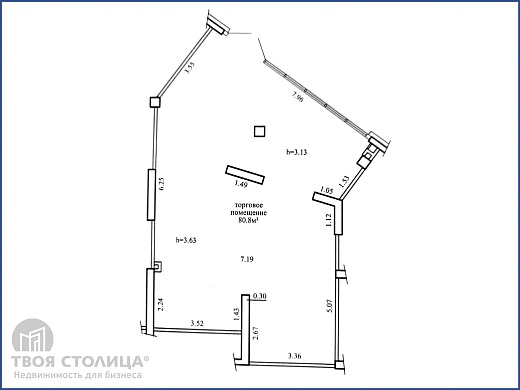 Торговые площади в аренду, Минск, Жореса Алферова ул., 14 - фото 1 
