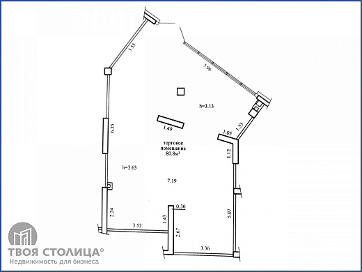 Торговые площади в аренду, Минск, Жореса Алферова ул., 14 - фото 1 