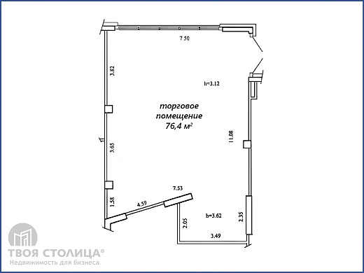 Торговые площади в аренду, Минск, Жореса Алферова ул., 14 - фото 1 