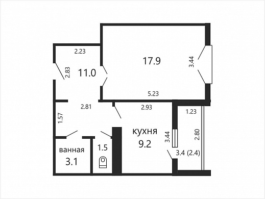 Продажа однокомнатной квартиры, Минск, Рокоссовского просп., 123, к. Б