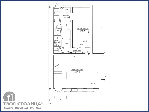 Торговые площади на  продажу, Минск, Маяковского ул., 22, к. 1 - фото 1 