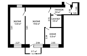 Продажа  квартиры, Мядель, Коммунистическая ул., 25