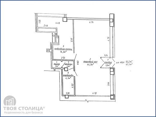 Торговые площади в аренду, Минск, Независимости, 168, к. 1 - фото 1 