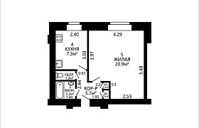 Продажа  квартиры, Заславль, Микрорайон 1 м-н, 4